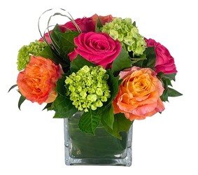 <h1> Orange Rose Swirl </h1> from Mockingbird Florist in Dallas, TX